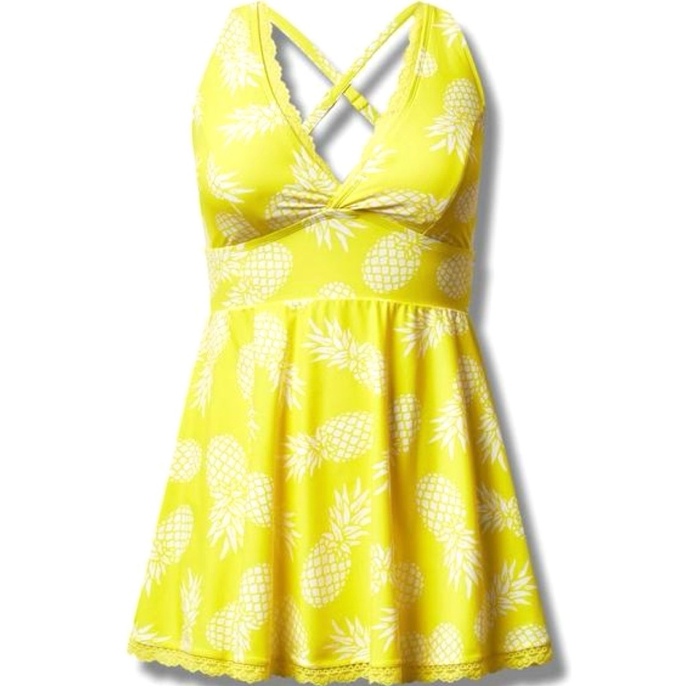 🆕🦋TORRID Pineapple Print Swim Dress🦋